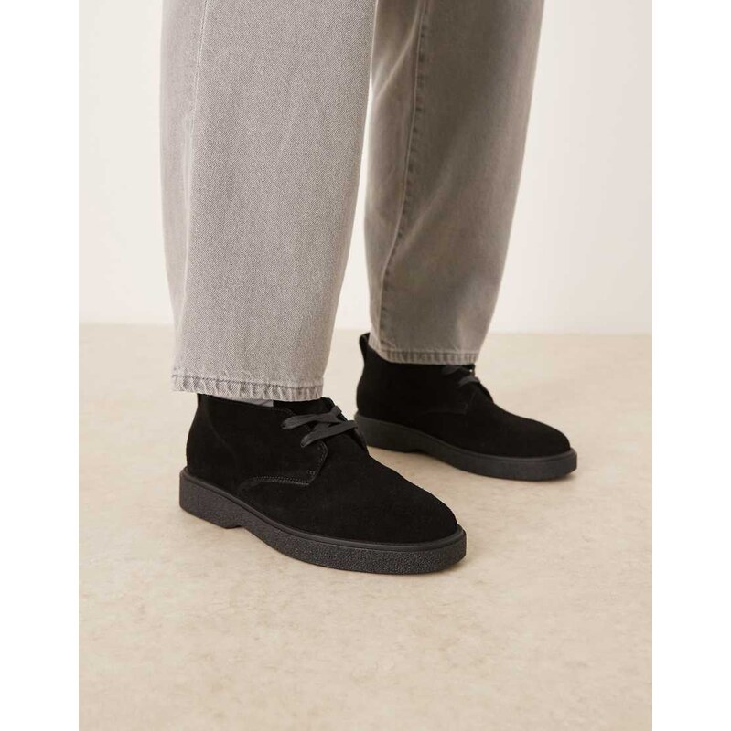 Calvin Klein suede desert boots in black