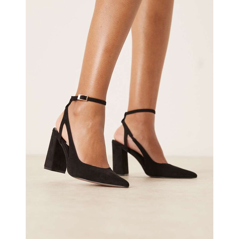 ASOS DESIGN Paisley high block heel shoes in black