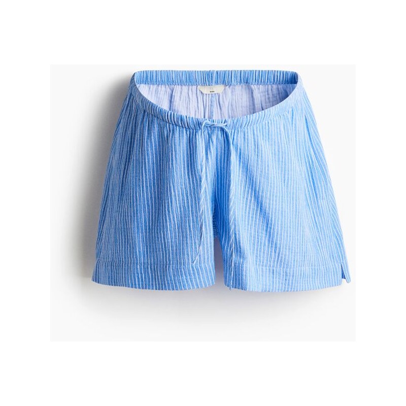 H&M - MAMA Mušelínové šortky se stahovací šňůrkou - modrá 108133901
