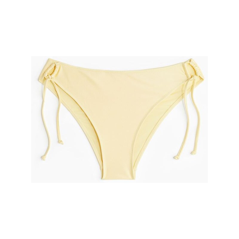 H&M - Zavazovací bikinové kalhotky cheeky tanga - žlutá 108137032