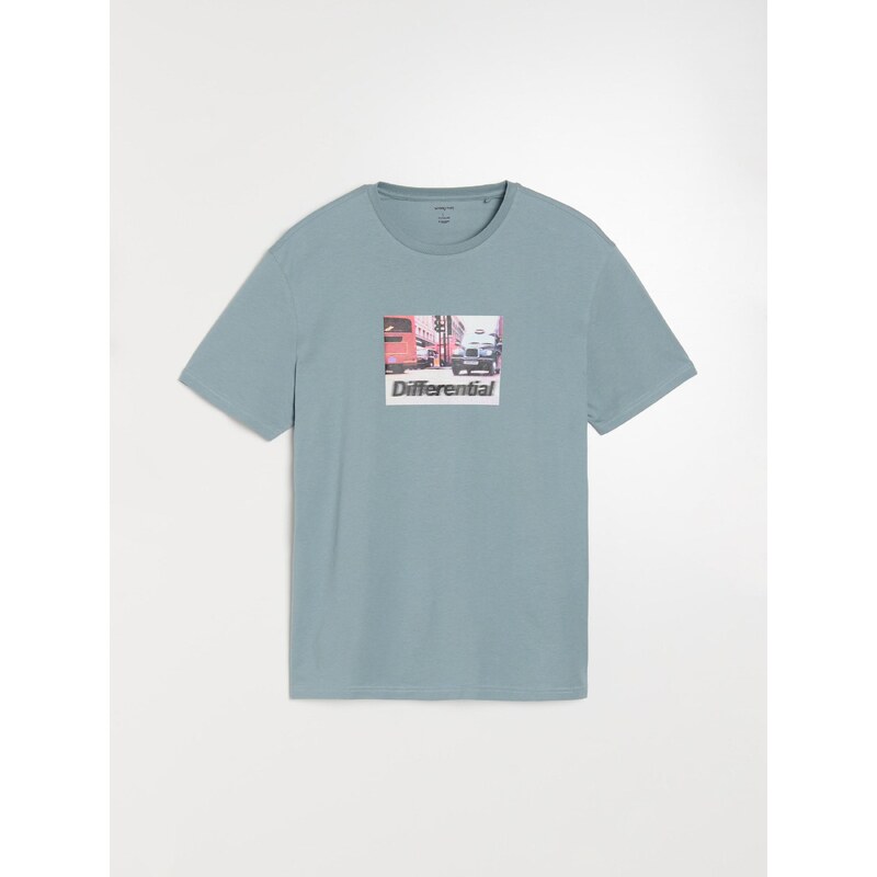 Sinsay - Tričko s potiskem - modrá