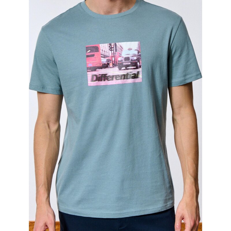 Sinsay - Tričko s potiskem - modrá