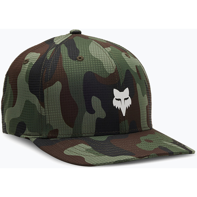 Pánská kšiltovka Fox Racing Fox Head Camo Tech Flexfit green