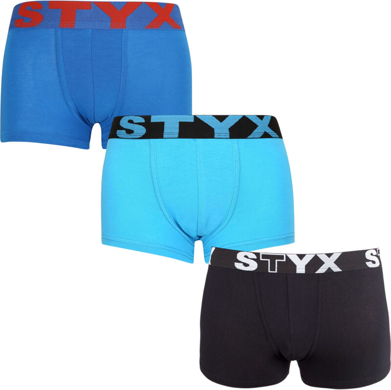 3PACK dětské boxerky Styx sportovní guma vícebarevné (3GJ09079) 6-8 108235136