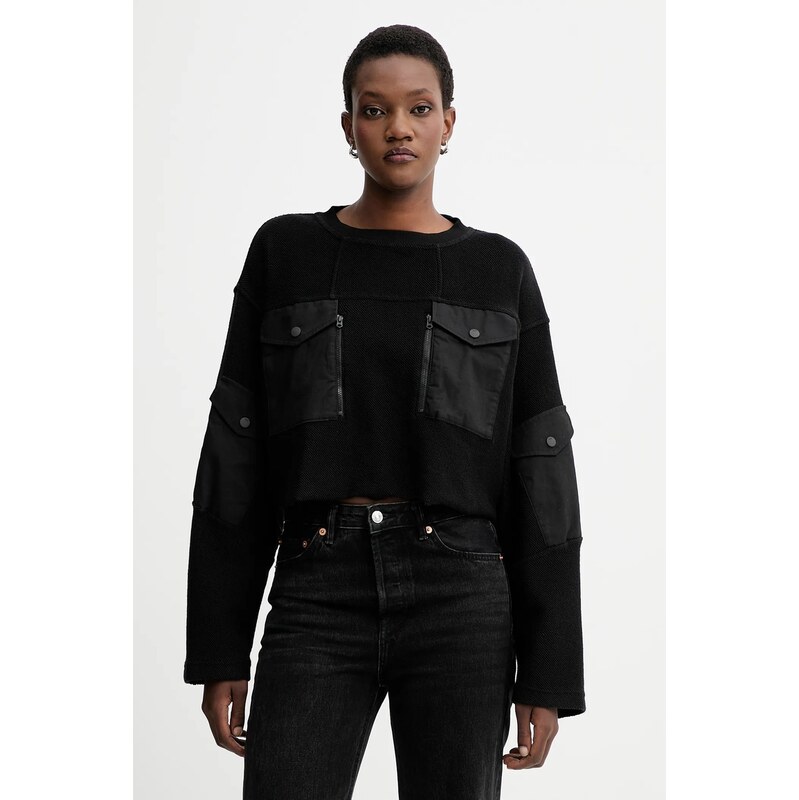 Bavlněná mikina G-Star Multi pkt mix loose cropped 108234878