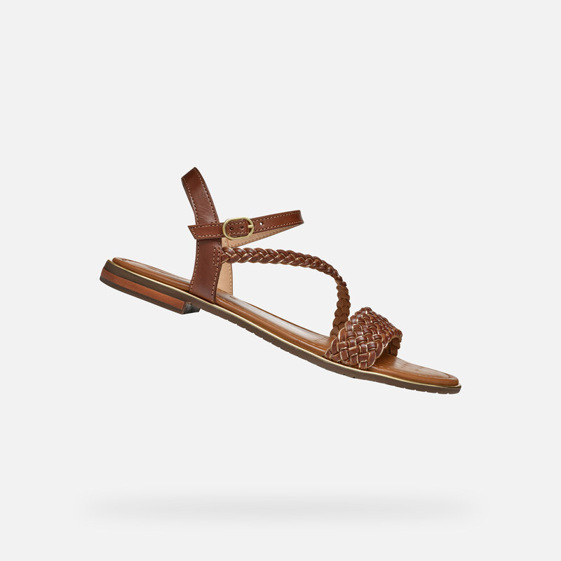 Světle hnědé dámské sandály Geox Sozy Plus - Dámské 106666593