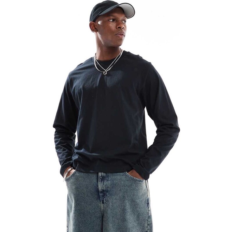 Cotton On long sleeve t-shirt in black