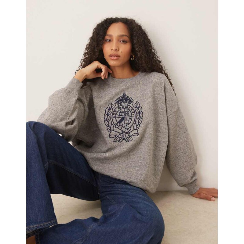 Polo Ralph Lauren graphic sweatshirt in grey 115718755