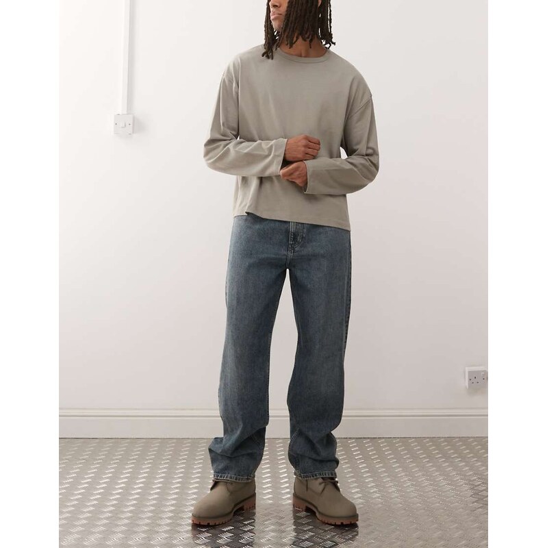 Weekday Galaxy loose fit baggy jeans in blue wash
