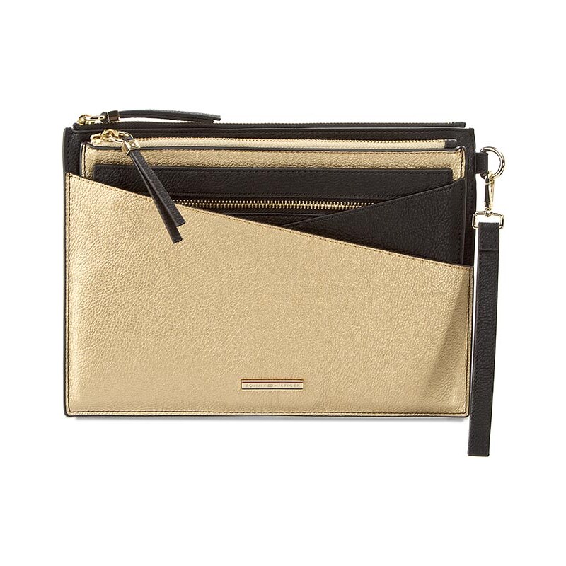 Kabelka TOMMY HILFIGER - Rachel Pouch In Pouch M AW0AW01420 Black/Gold 902