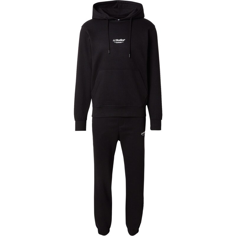 JACK & JONES Mikina JJESOHO černá / bílá