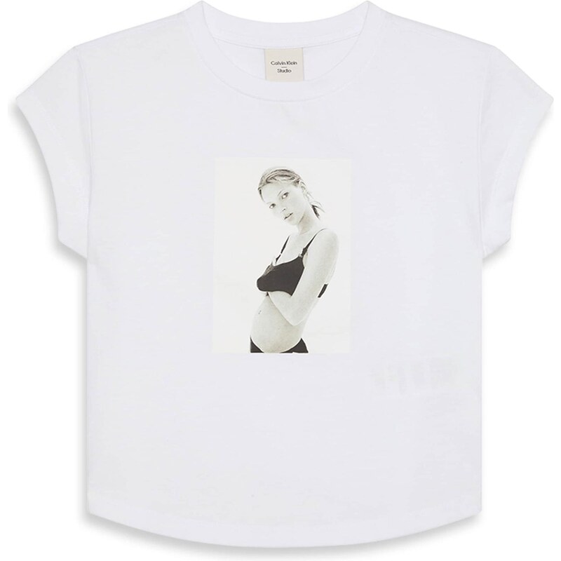 Calvin Klein Tričko CLASSIC KATE světle šedá / černá / bílá