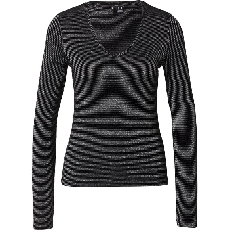 VERO MODA Tričko VMLAVA černá / stříbrná 108608517