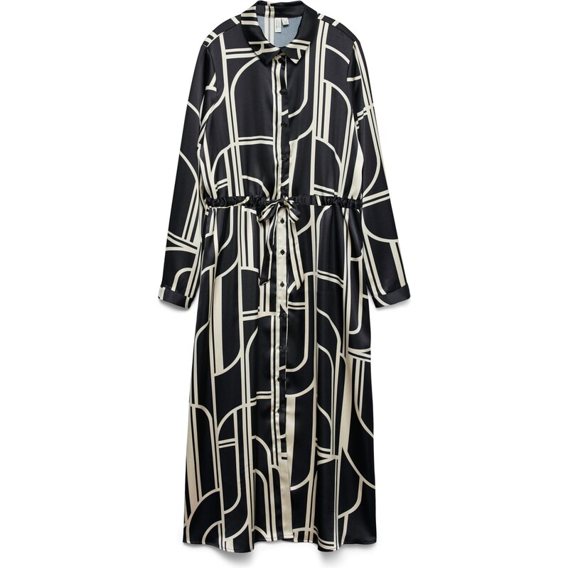 VERO MODA Košilové šaty VMHADLEY béžová / černá