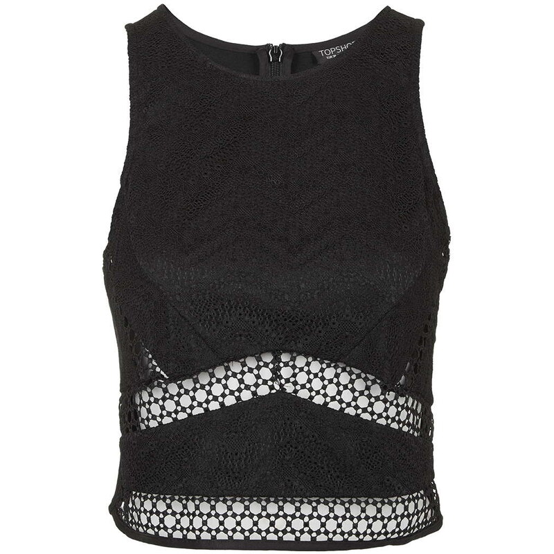 Topshop Lace Cutwork Shell Top