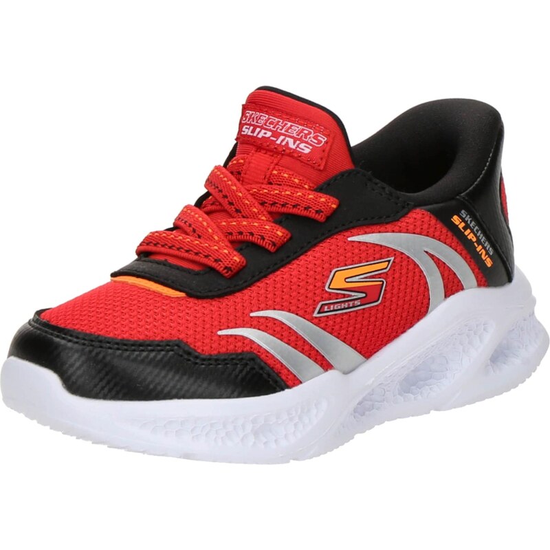 SKECHERS Tenisky METEOR-LIGHTS-BRISK stříbrně šedá / oranžová /