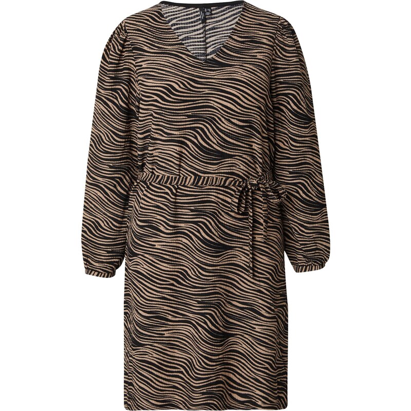 Vero Moda Curve Šaty 'VMCFriga' mokka / černá