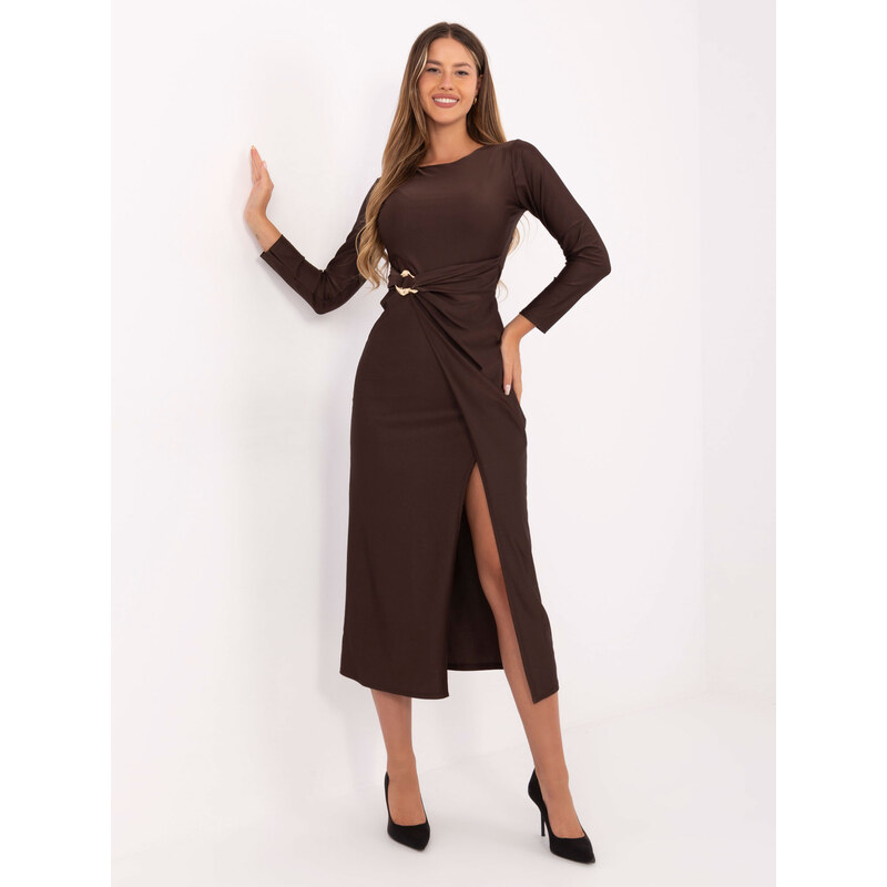 Italy Moda Dress-IT-SK-21609.83-dark brown