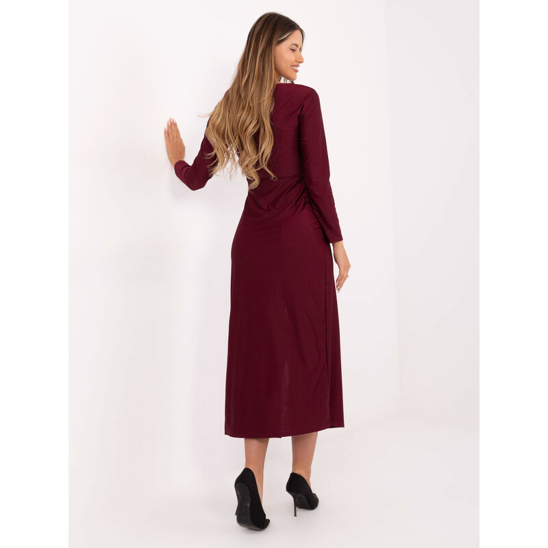 Italy Moda Dress-IT-SK-21609.83-burgundy