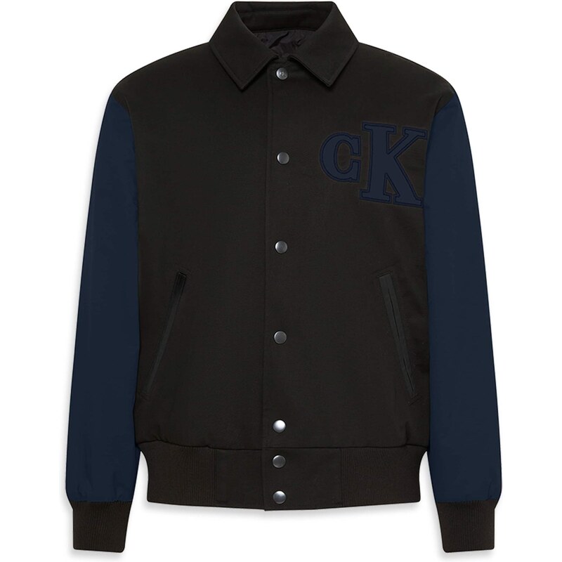 Calvin Klein Jeans Přechodná bunda tmavě modrá / černá