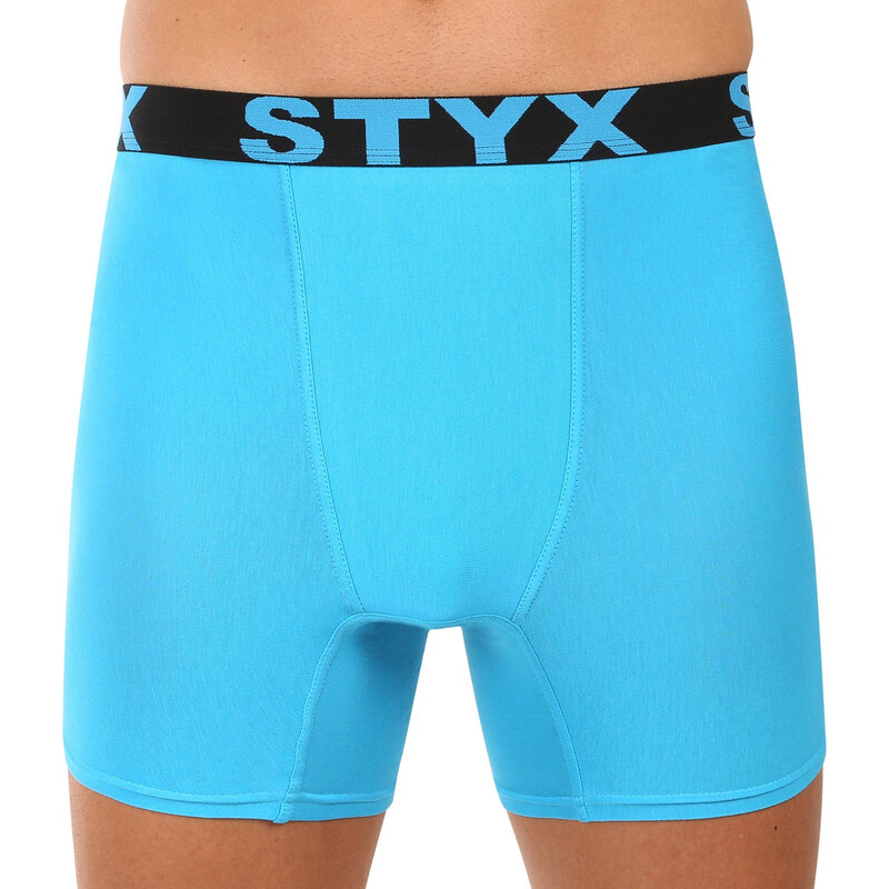 Pánské boxerky Styx long sportovní guma světle modré (UN1169)