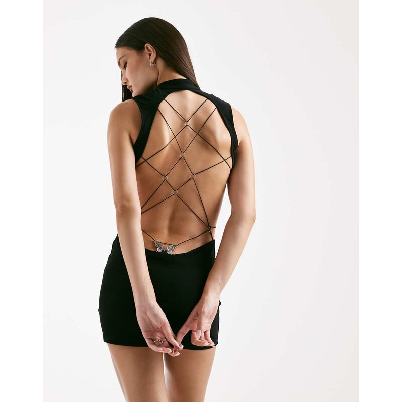 I.AM.GIA Larisa slinky keyhole detail open cross back butterfly 112702921