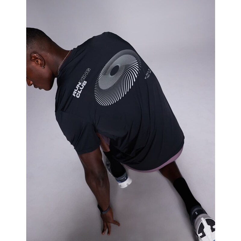 4505 running quick dry back print performance mesh t-shirt in