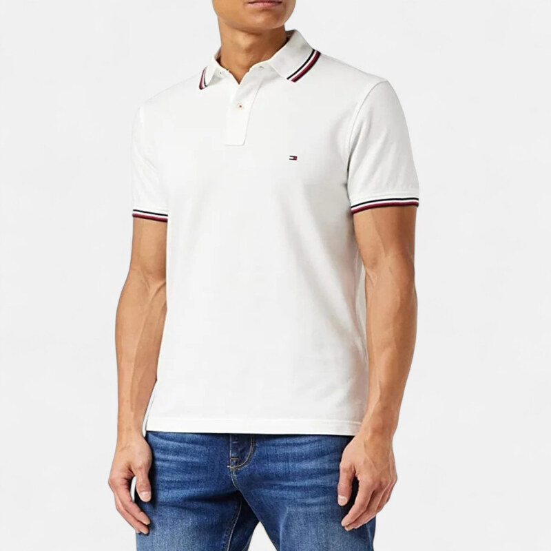 Pánské bílé polo triko Tommy Hilfiger M56373