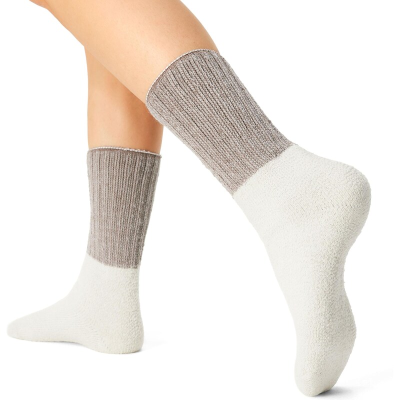 Vlnka Prodloužené ovčí ponožky Merino hnědá 82486329