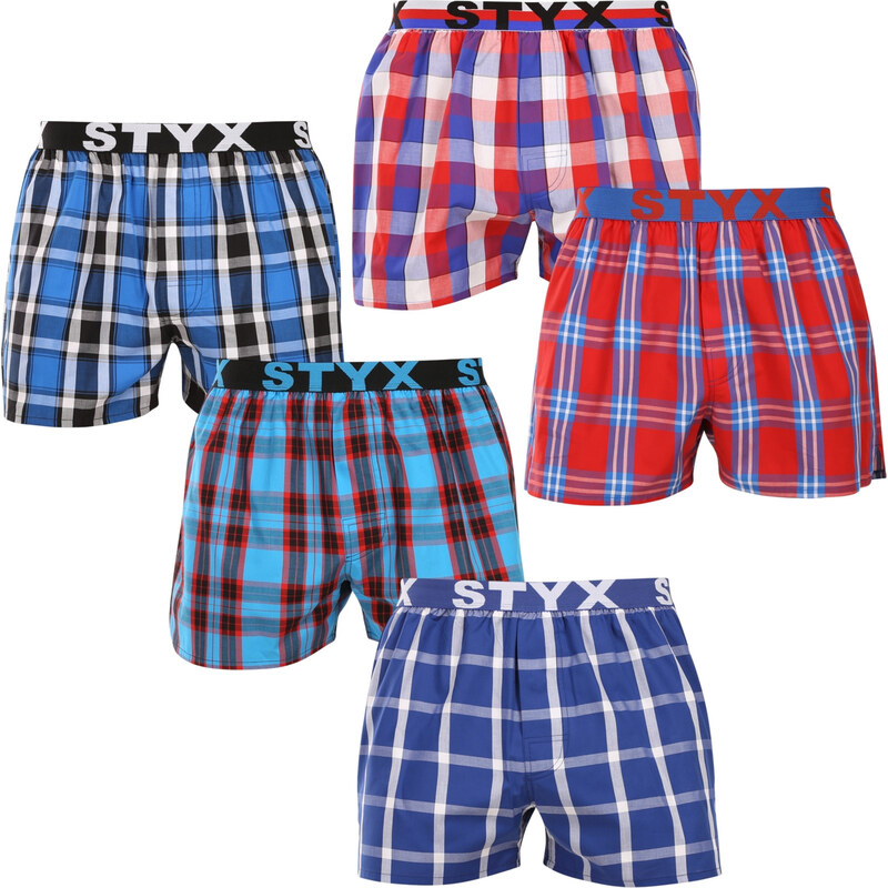5PACK pánské trenky Styx sportovní guma vícebarevné (5B110610)