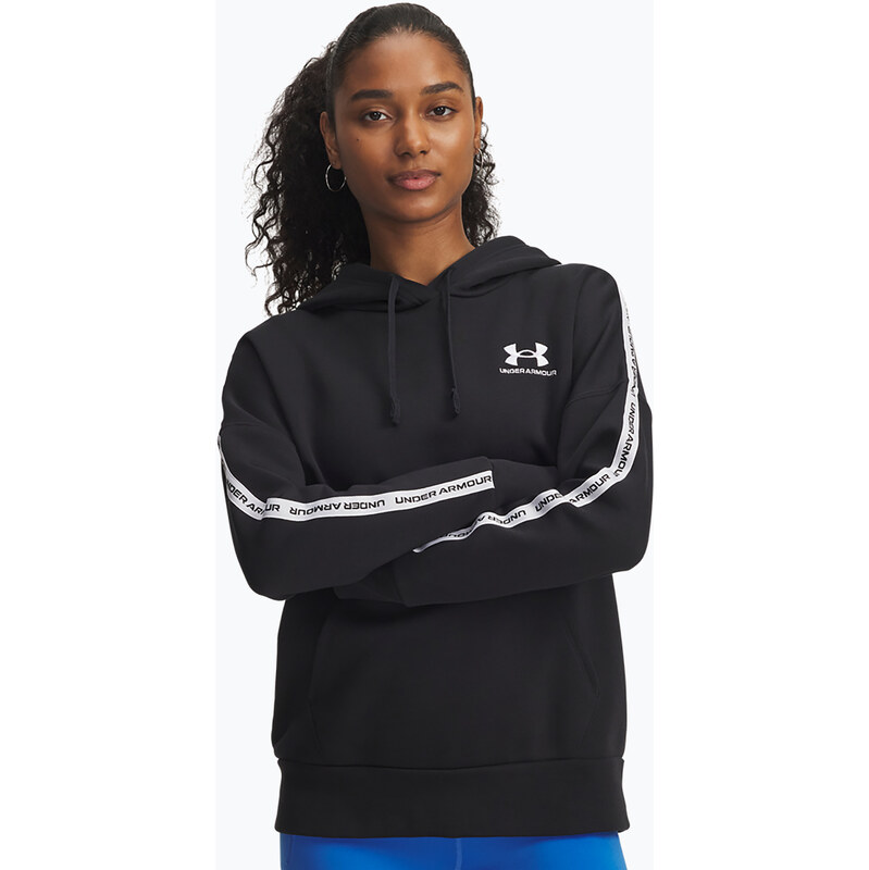 Dámská mikina Under Armour Icon Fleece Taped Hoody black/white