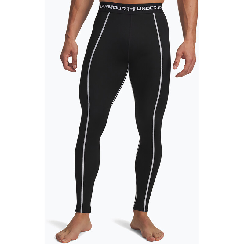 Pánské legíny Under Armour Cold Weather Grid black/white/white