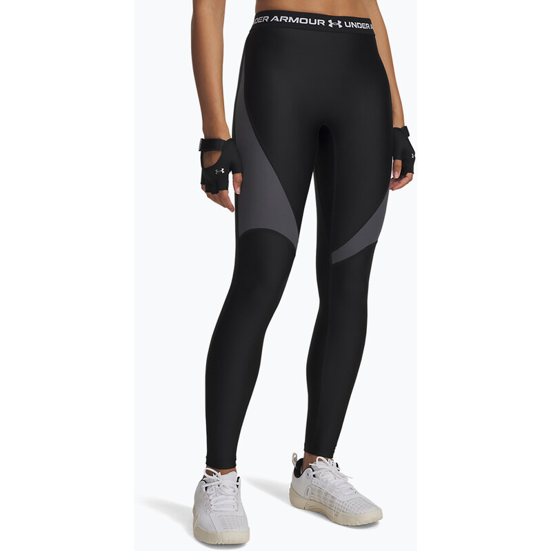 Dámské legíny Under Armour HeatGear Rib black/castlerock/white