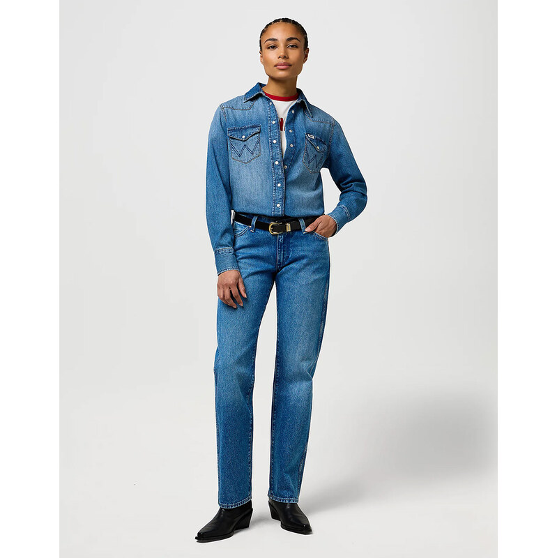 Džíny WRANGLER LOW RISE COWBOY JEAN LASSO LAGOON 112371112 108286930
