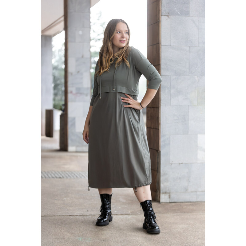 Marguerite by mako Šaty RACHEL Barva: Khaki, Velikost: 42 107787926