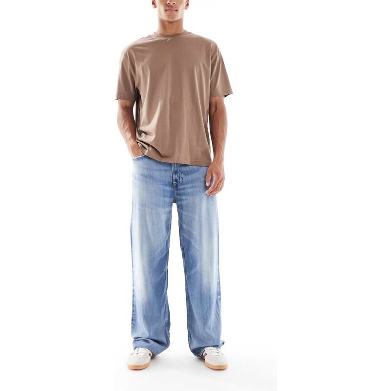 Calvin Klein Jeans baggy tencel jeans in mid blue wash