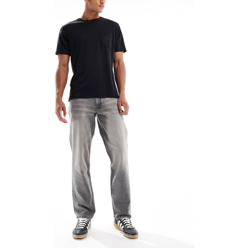 ASOS DESIGN straight fit jeans in grey wash