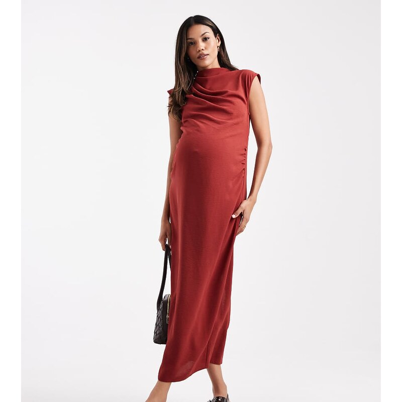 ASOS Maternity ASOS DESIGN Maternity high neck sleeveless midi