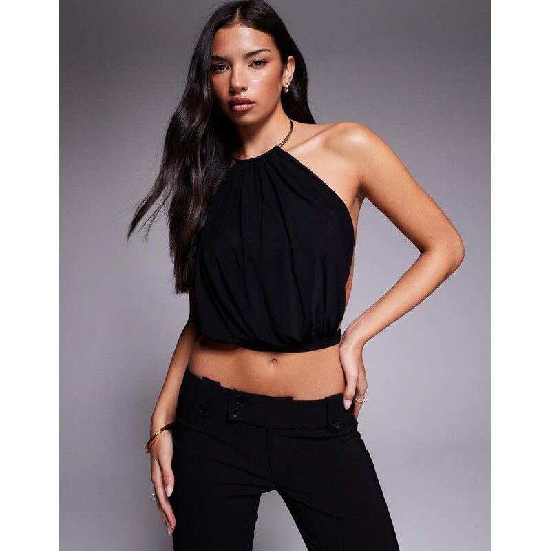 Tiger Mist Evanna metal choker detail cut out tie open back top