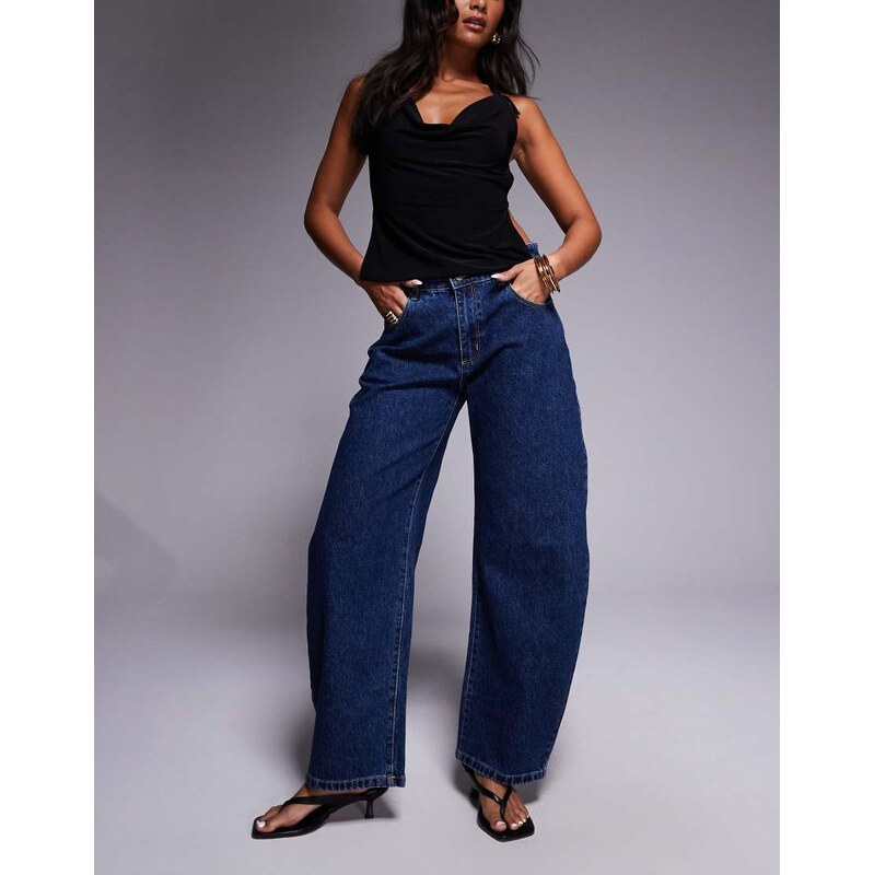 Abrand Jeans 95 mid barrel jeans in dark wash-Navy 114895448
