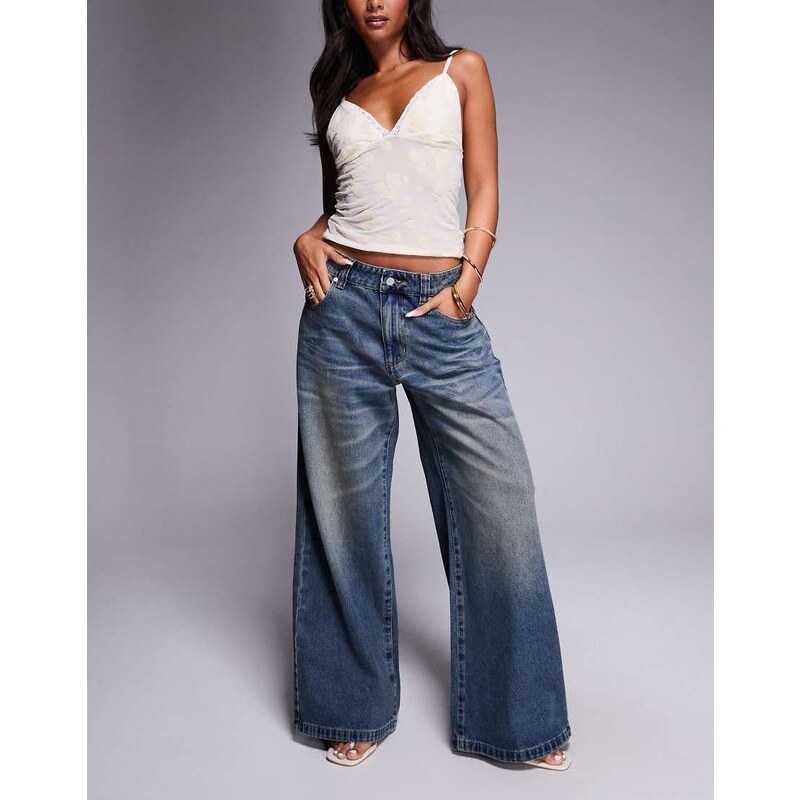 Abrand Jeans 99 mega baggy jeans in mid wash-Blue 108287094
