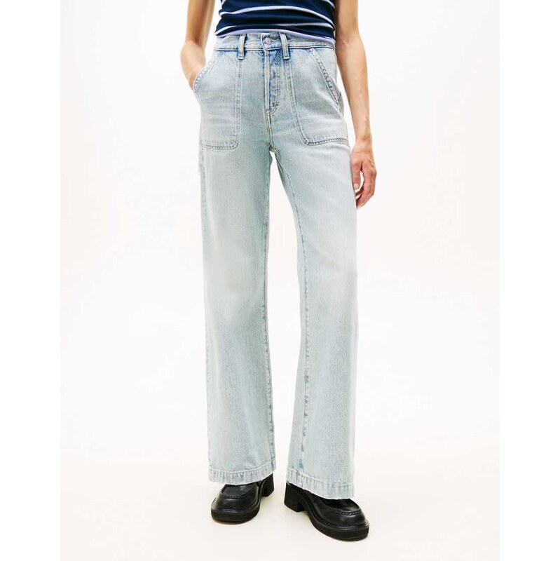 Tommy Jeans Bella high flare jeans in light wash-Blue