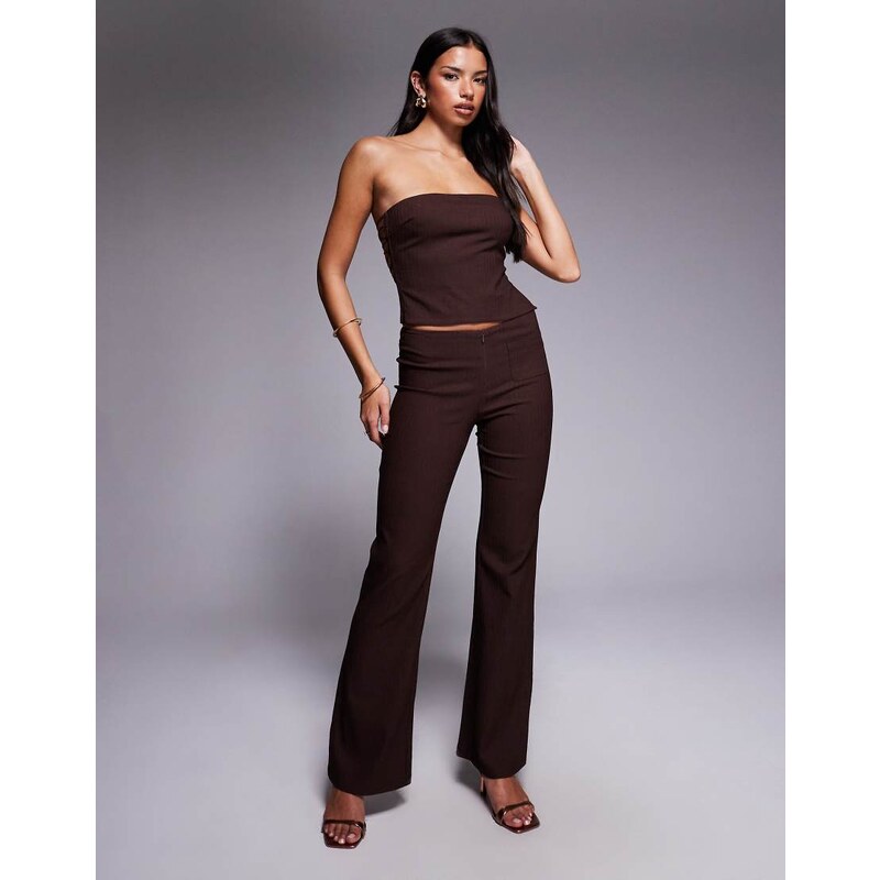 Tiger Mist Gwendolyn tailored low waisted zip front detail flare 108290200