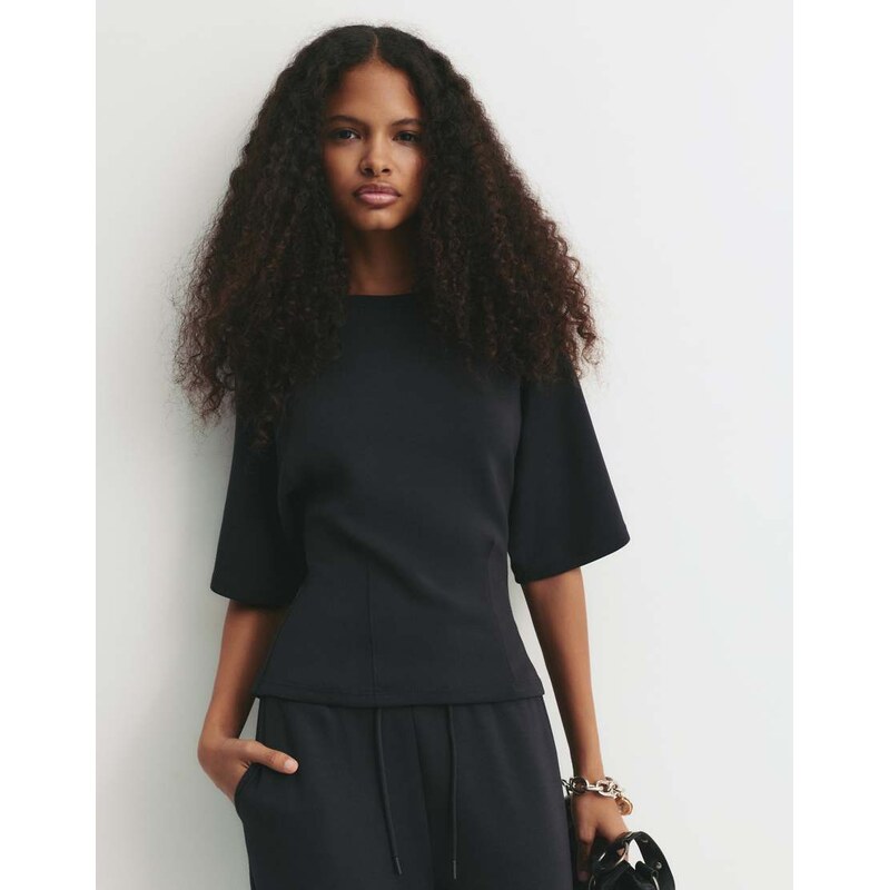 Pull&Bear Short sleeve sweatshirt in black 108290292