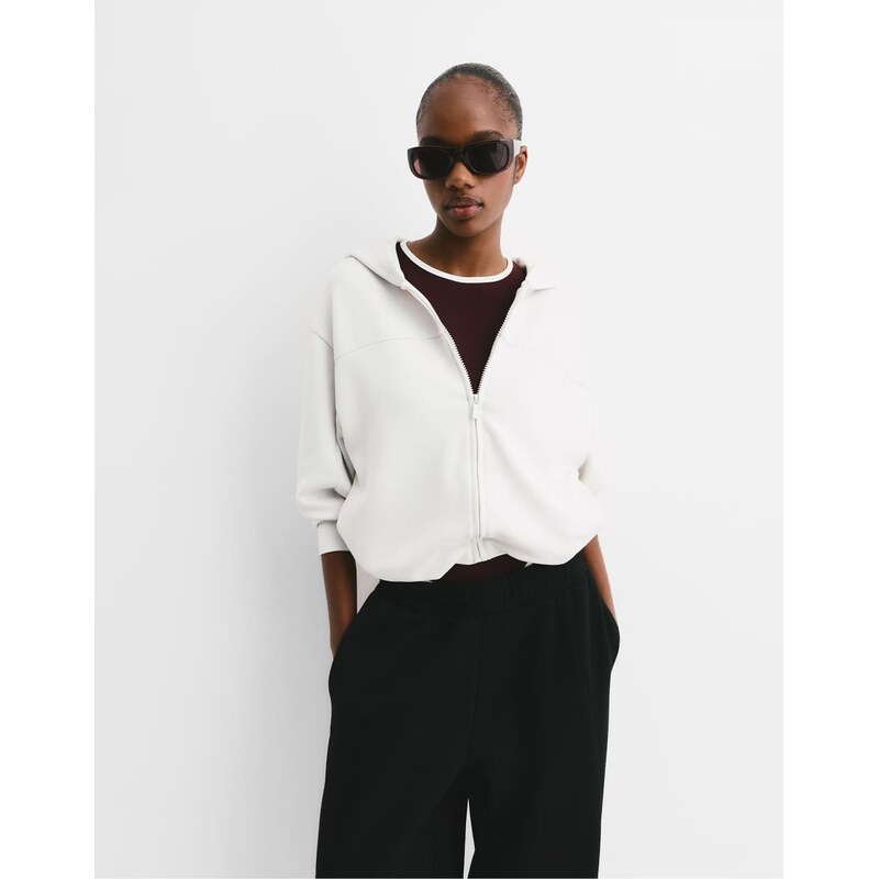 Pull&Bear Balloon hoodie in beige-Neutral 108290330