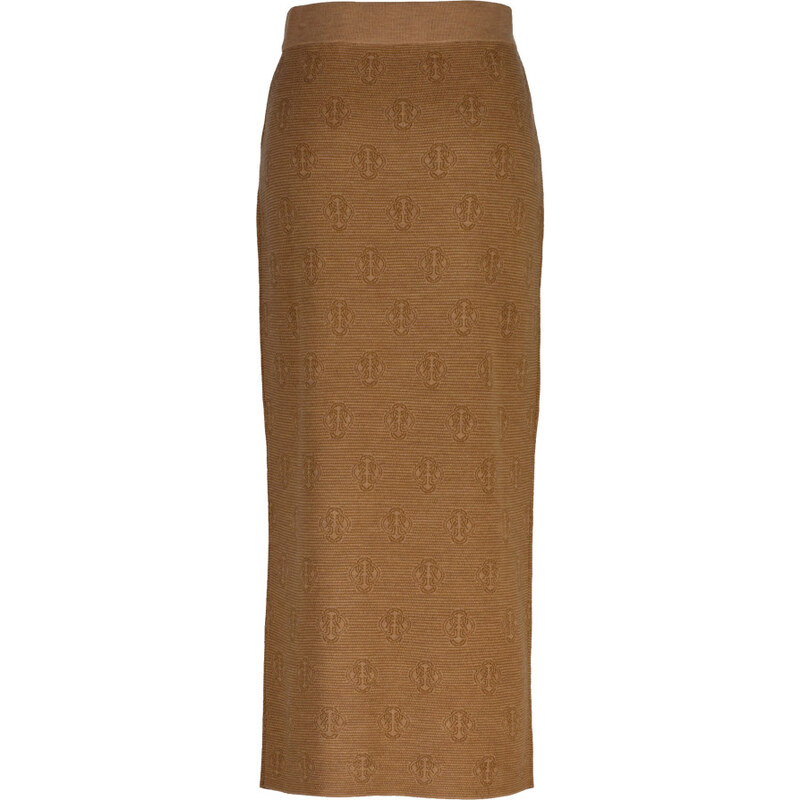SUKNĚ GANT MONOGRAM KNIT SKIRT WHISKEY BROWN