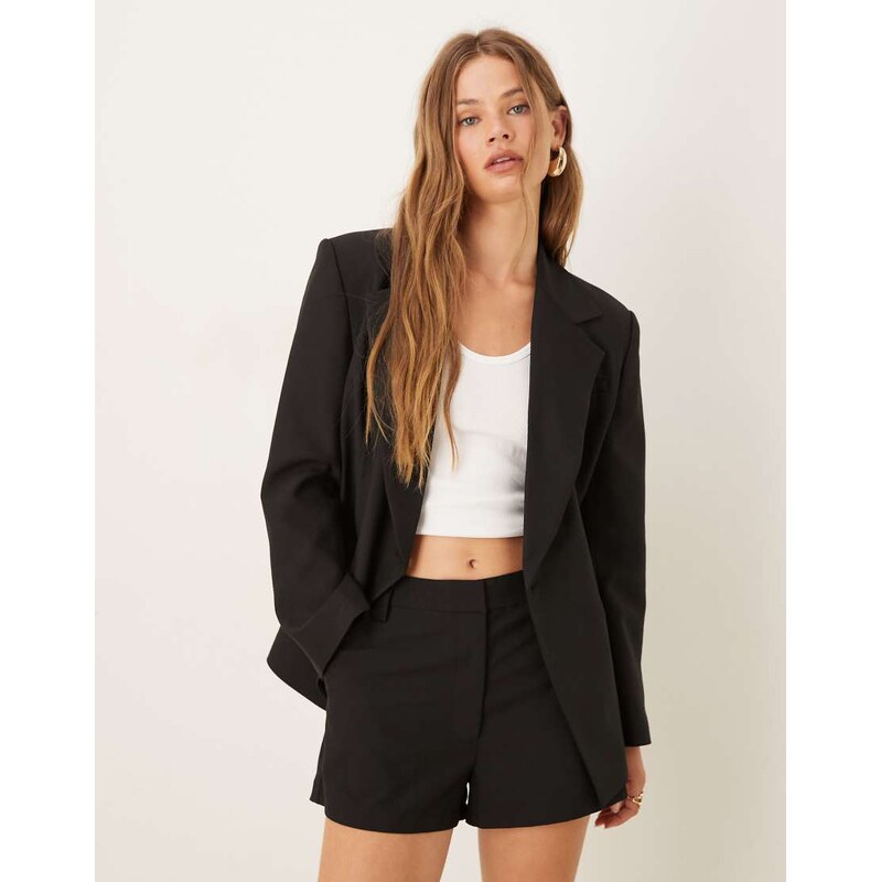 ASOS DESIGN tailored micro shorts in black