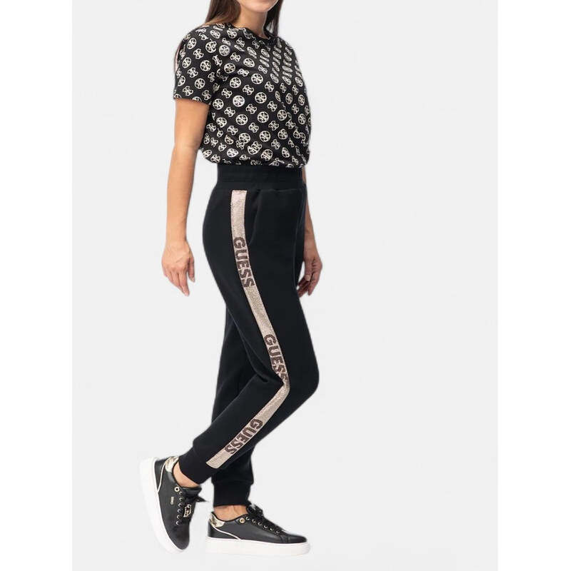 Dámské černé tepláky Guess Studs Logo M56374