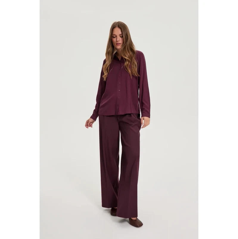 Marisse WOMENS SHIRT Z-KO-4822 BURGUNDY
