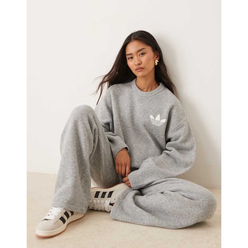 adidas Originals knitted jumper in grey